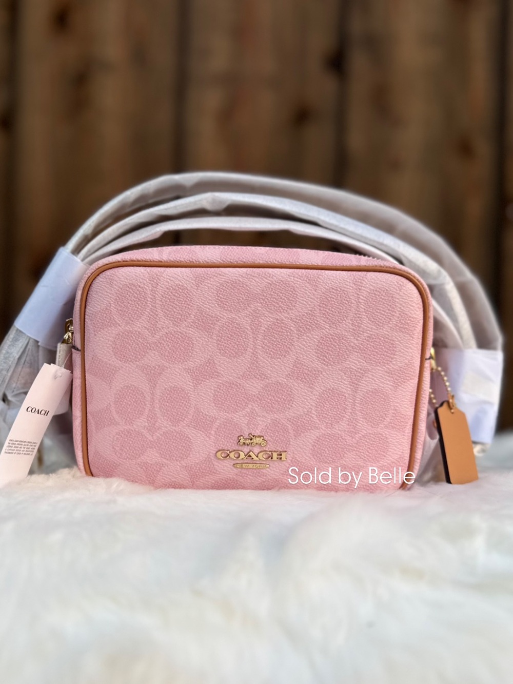 NWT Coach Mini Carey Powder Pink Purse